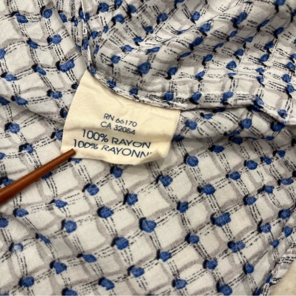 Edme & Esyllte for Anthropologie Navy Gingham Pintucked Blouse – Size 6 - Picture 8 of 10